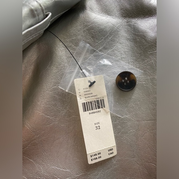 Anthropologie The Ettie High-Rise Crop Wide-Leg Pants by Maeve: Metallic 32 new - Picture 7 of 7